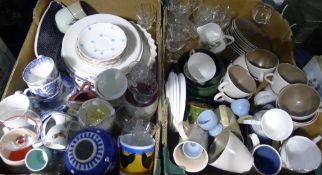 Two boxes of miscellaneous china,