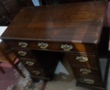 A 19th century mahogany kneehole desk