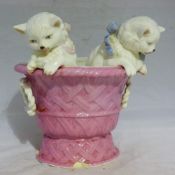 A Thomas Goode and Co porcelain basket,