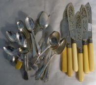 A quantity of silver and plated flatware