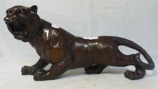 A bronze model of a tiger