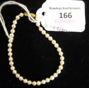 An 18 ct gold seed pearl bracelet