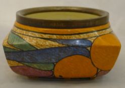 A Clarice Cliff Cafe Au Lait variant of Oranges pattern bowl