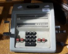 A vintage Metyclean calculating machine