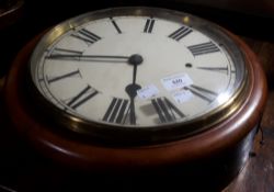 A Victorian mahogany framed dial clock