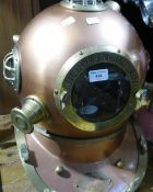 A model of a divers helmet