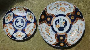 Two Imari plates