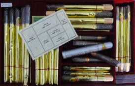 A quantity of cigars in a carved personalised box