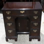 A 19th century mahogany kneehole desk