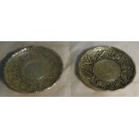 Two Chinese coin dishes