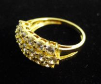 A ladies 14 k gold dress ring