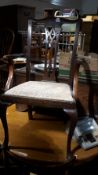 A set of six Edwardian dining chairs,