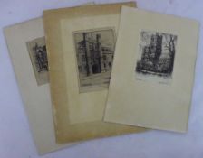 M OLIVER RAE,Ely Cathedral, etching,