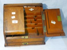 A mahogany stationary box
