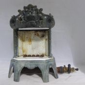 A small enamelled gas stove
