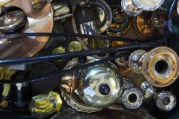 A quantity of silver plate and other metalware