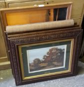 A set of four framed prints,