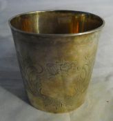 A Continental silver beaker