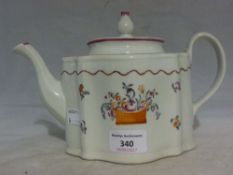 A 19th century Newhall porcelain teapot