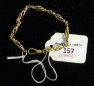 A 9 ct gold bracelet (11.