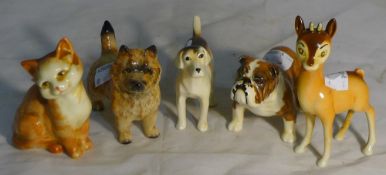 Five various Beswick animals