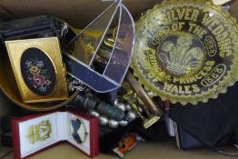 A box of miscellaneous, including jewellery,