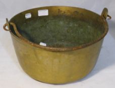 A brass preserve pan