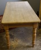 A modern pine kitchen table