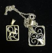 Two silver Scandinavian pendants