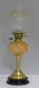 A Victorian oil lamp