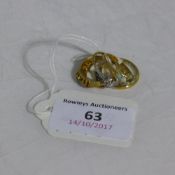 Five 18 ct gold stone set rings (10 grammes all in)