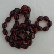 A bead necklace