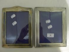 Two large silver photograph frames