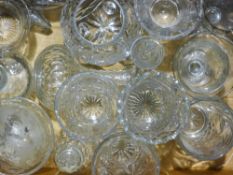 A quantity of cut glass vases and decanters,