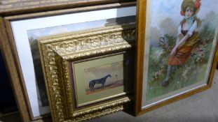 Four various framed prints
