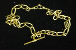 A 9 ct gold Albert chain (60 grammes all in)