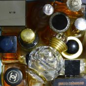 A box of vintage perfumes