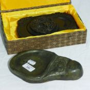 Two Chinese inkstones