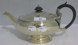 A silver teapot