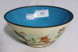 A Chinese enamel bowl