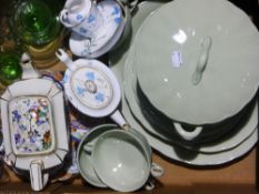 A quantity of china and glass