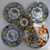Five Imari plates