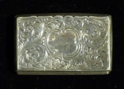 A Victorian silver snuff box/vesta