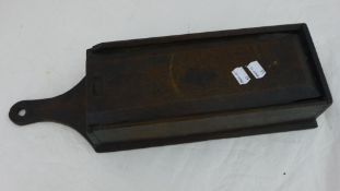 An 18th/19th century oak hanging candle box