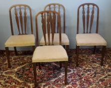 A set of four Edwardian dining chairs