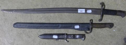 Two bayonets and a dagger