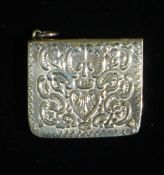 A silver stamp case