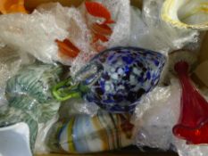 A quantity of Murano glass etc