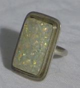 A silver dress ring