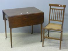 A 19th century mahogany Pembroke table and a chair